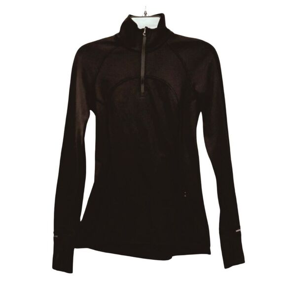 EUC Lululemon First Mile 1/2 Zip Pullover in Black - Picture 6 of 14